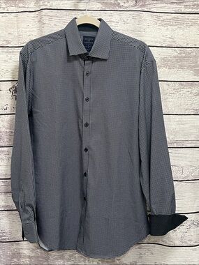 Society Of Threads Navy and White Slim Fit shirt size M